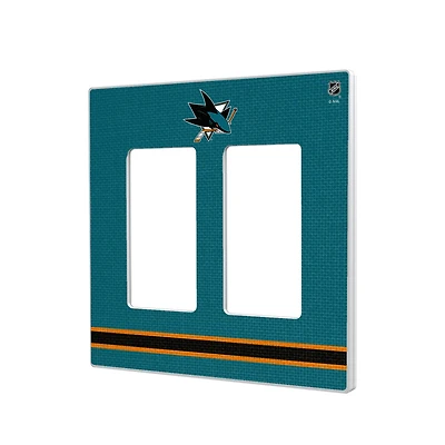 San Jose Sharks Double Rocker Lightswitch Plate