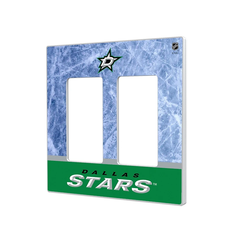 Dallas Stars Wordmark Double Rocker Lightswitch Plate
