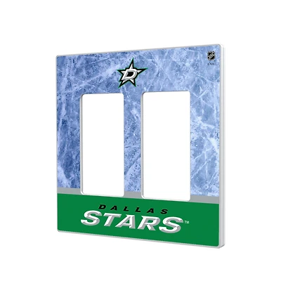 Dallas Stars Wordmark Double Rocker Lightswitch Plate