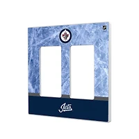 Winnipeg Jets Wordmark Double Rocker Lightswitch Plate