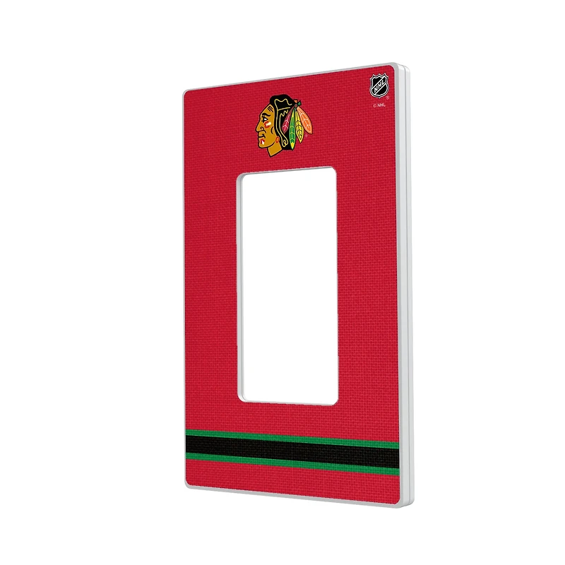 Chicago Blackhawks Single Rocker Lightswitch Plate