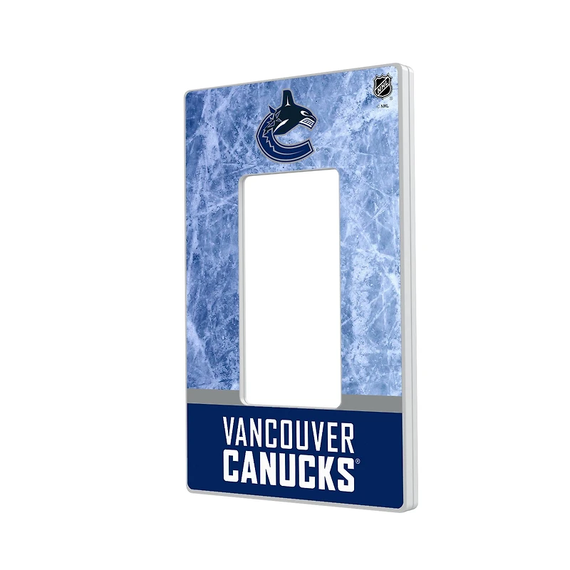 Vancouver Canucks Wordmark Single Rocker Lightswitch Plate