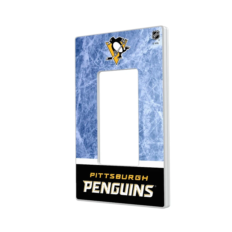 Pittsburgh Penguins Wordmark Single Rocker Lightswitch Plate