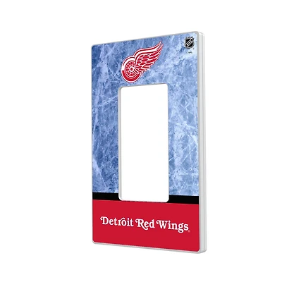 Detroit Red Wings Wordmark Single Rocker Lightswitch Plate