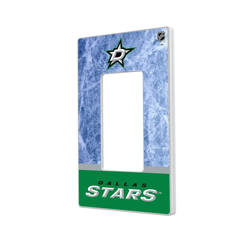 Dallas Stars Wordmark Single Rocker Lightswitch Plate