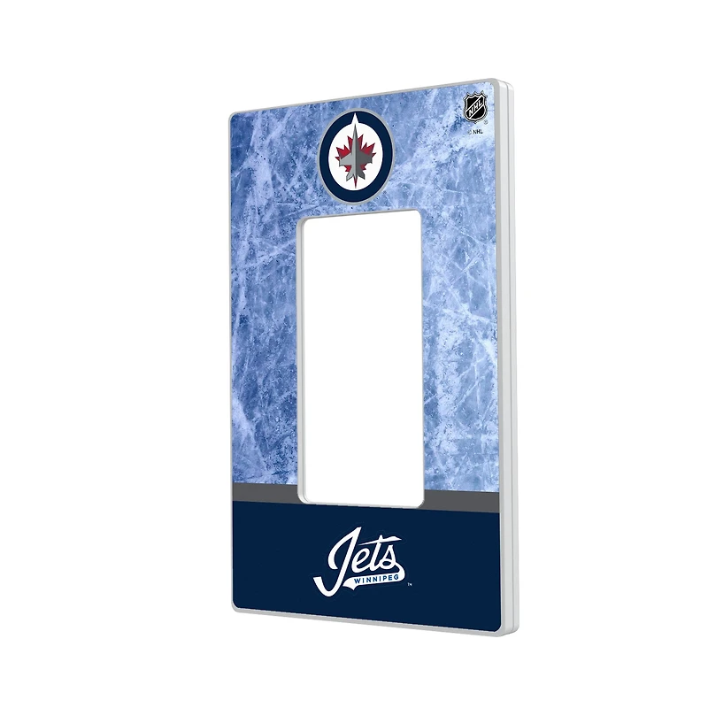 Winnipeg Jets Wordmark Single Rocker Lightswitch Plate