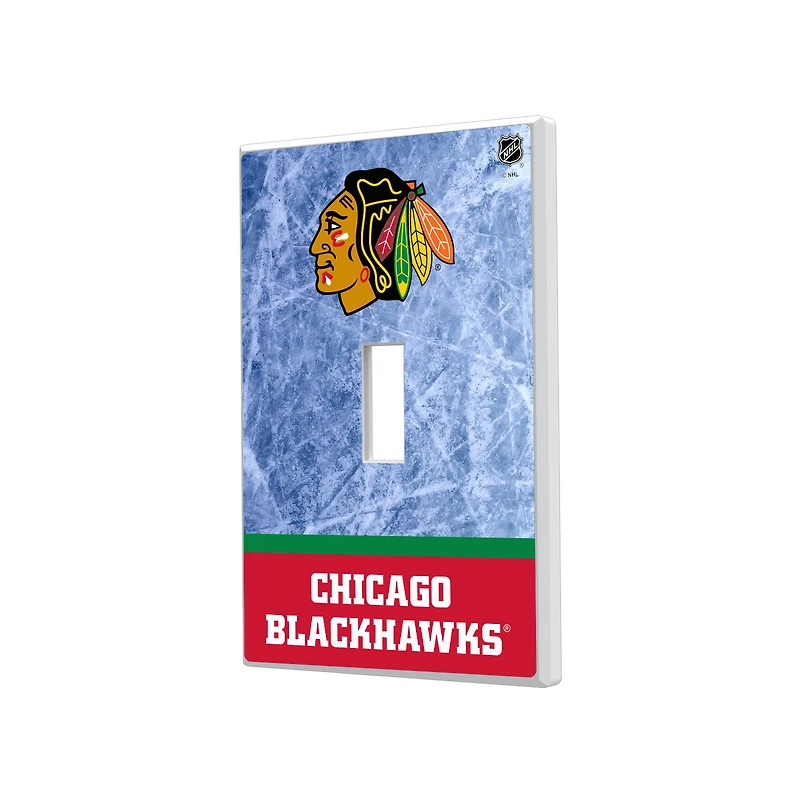 Chicago Blackhawks Wordmark Single Toggle Lightswitch Plate