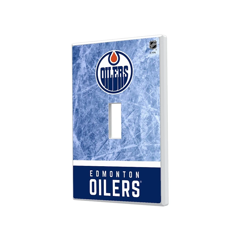 Edmonton Oilers Wordmark Single Toggle Lightswitch Plate