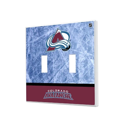 Colorado Avalanche Wordmark Double Toggle Lightswitch Plate