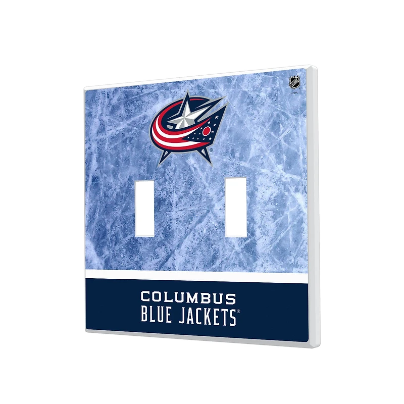 Columbus Blue Jackets Wordmark Double Toggle Lightswitch Plate