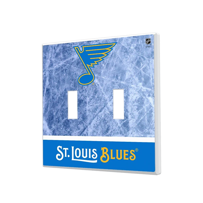 St. Louis Blues Wordmark Double Toggle Lightswitch Plate
