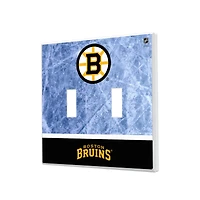 Boston Bruins Wordmark Double Toggle Lightswitch Plate