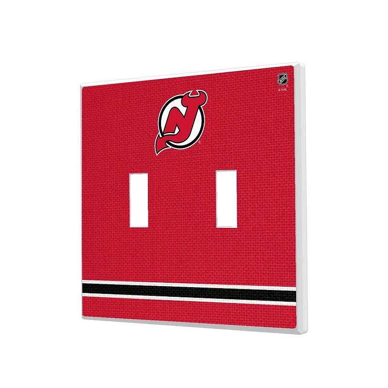 New Jersey Devils Double Toggle Lightswitch Plate