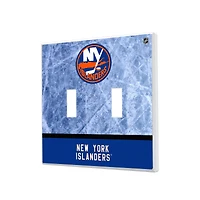 New York Islanders Wordmark Double Toggle Lightswitch Plate