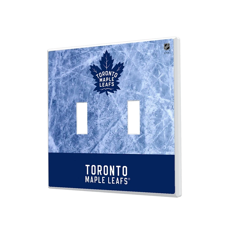 Toronto Maple Leafs Wordmark Double Toggle Lightswitch Plate