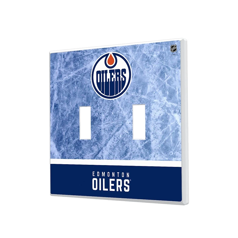 Edmonton Oilers Wordmark Double Toggle Lightswitch Plate