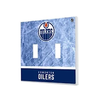 Edmonton Oilers Wordmark Double Toggle Lightswitch Plate