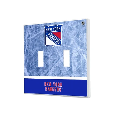 New York Rangers Wordmark Double Toggle Lightswitch Plate