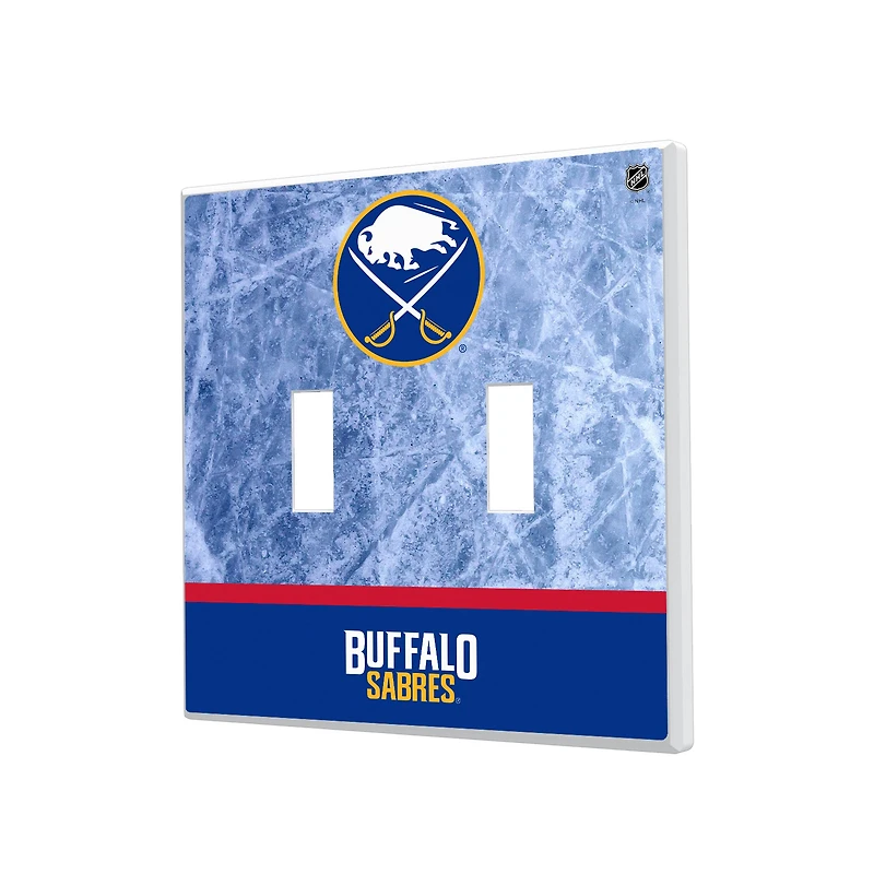 Buffalo Sabres Wordmark Double Toggle Lightswitch Plate