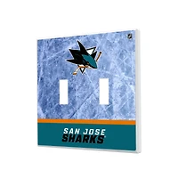 San Jose Sharks Wordmark Double Toggle Lightswitch Plate