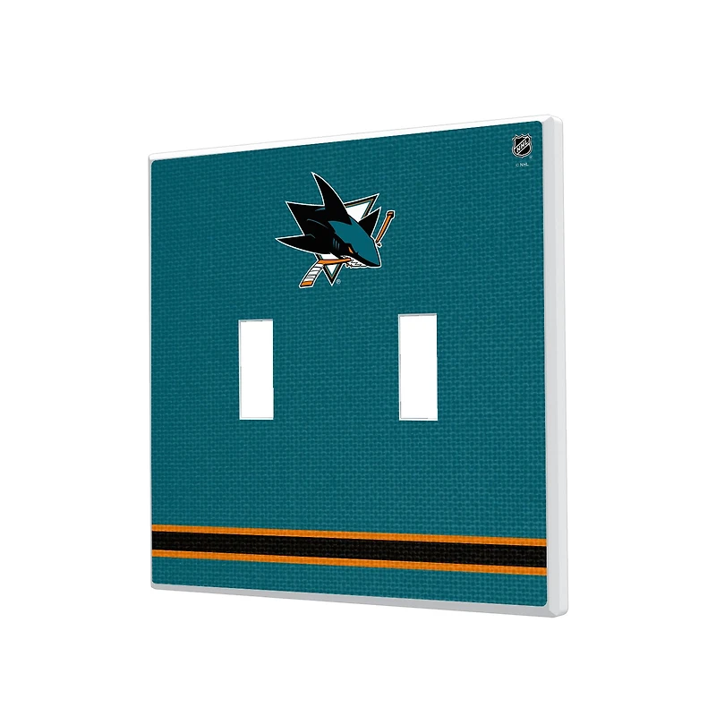 San Jose Sharks Double Toggle Lightswitch Plate