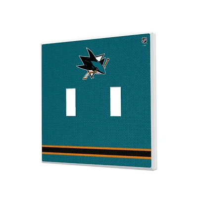 San Jose Sharks Double Toggle Lightswitch Plate