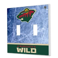 Minnesota Wild Wordmark Double Toggle Lightswitch Plate