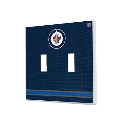 Winnipeg Jets Double Toggle Lightswitch Plate