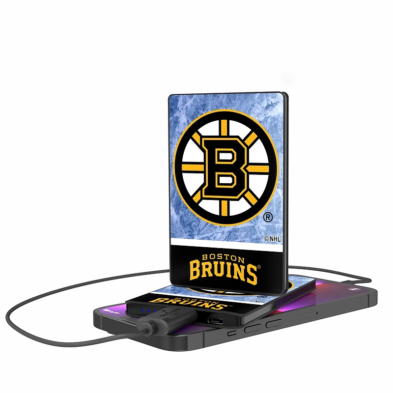 Boston Bruins Wordmark Credit Card Power Bank