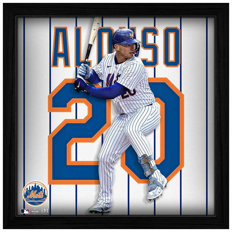 Highland Mint Pete Alonso New York Mets 13'' x 13'' Impact Jersey Framed Photo