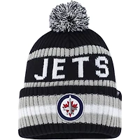 Men's '47 Navy/Gray Winnipeg Jets Bering Cuffed Knit Hat with Pom