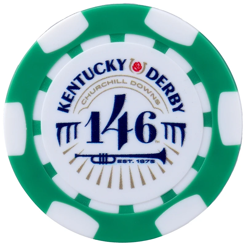 Ahead Green Kentucky Derby 146 Poker Chip
