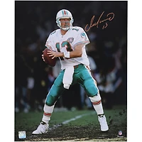 Dan Marino Miami Dolphins Autographed 16" x 20" Vertical Passing Action Photograph