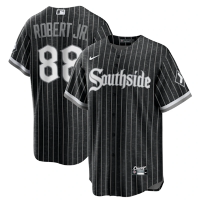 Men's Nike Luis Robert Black Chicago White Sox City Connect Replica Player Jersey