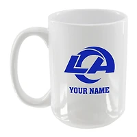 White Los Angeles Rams 15oz. Personalized Mug
