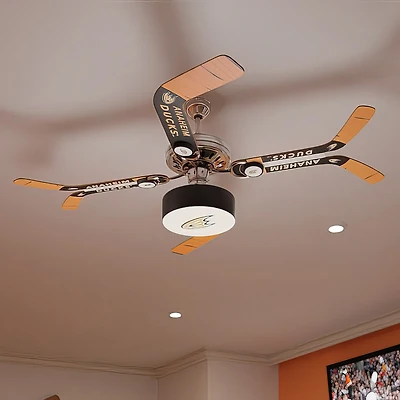 Anaheim Ducks Split Stick Team Home Ceiling Fan