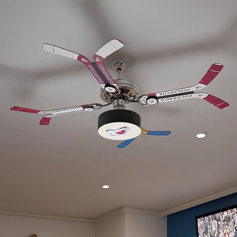 Colorado Avalanche Mismatched Double Stick Ceiling Fan