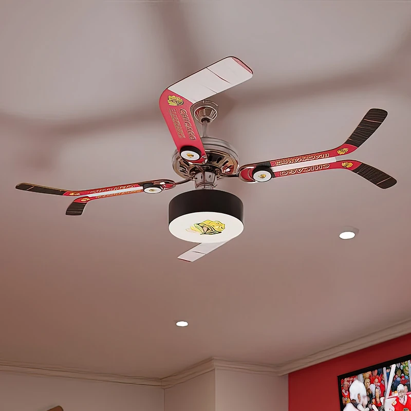 Chicago Blackhawks Split Stick Team Home Ceiling Fan