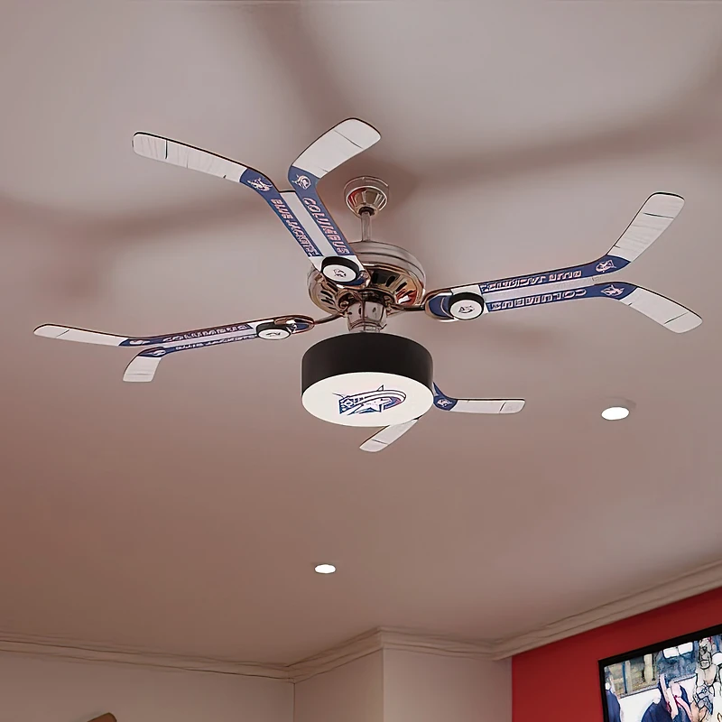 Columbus Blue Jackets Double Stick Team Home Ceiling Fan