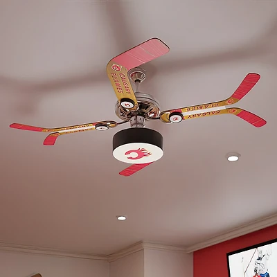 Calgary Flames Split Stick Home Ceiling Fan