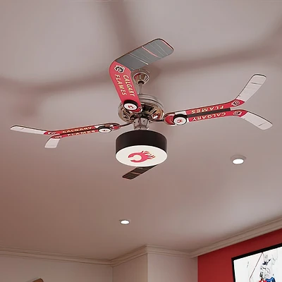Calgary Flames Split Stick Team Home Ceiling Fan