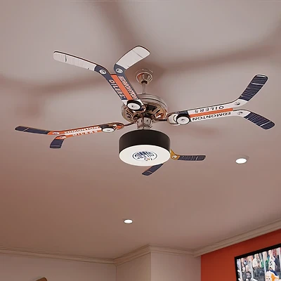 Edmonton Oilers Mismatched Double Stick Ceiling Fan