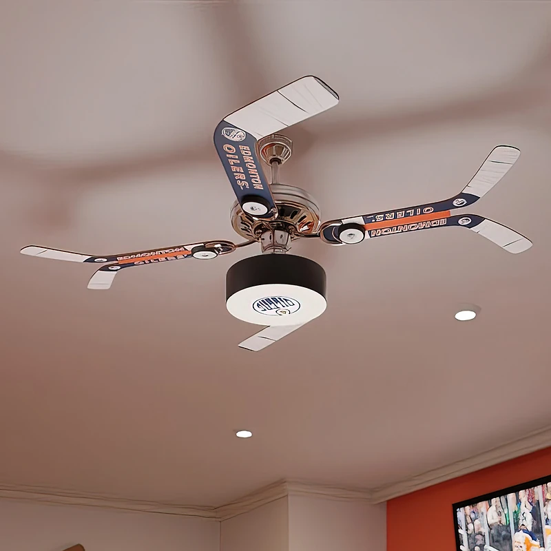 Edmonton Oilers Split Stick Team Home Ceiling Fan