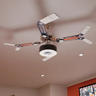 Edmonton Oilers Split Stick Team Home Ceiling Fan