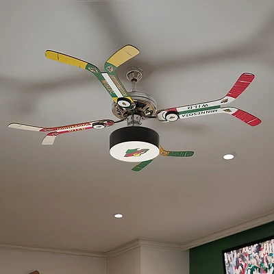 Minnesota Wild Mismatched Double Stick Ceiling Fan