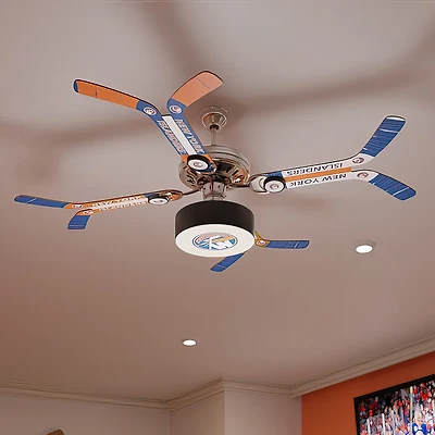 New York Islanders Mismatched Double Stick Ceiling Fan