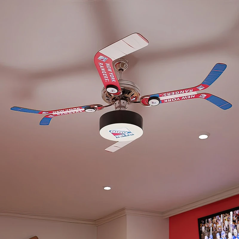 New York Rangers Split Stick Ceiling Fan