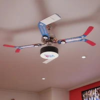 New York Rangers Split Stick Team Home Ceiling Fan