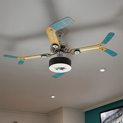 San Jose Sharks Split Stick Ceiling Fan