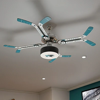 San Jose Sharks Team Double Stick Ceiling Fan